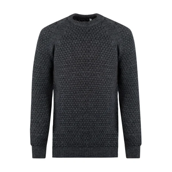 Popcorn Crew Neck Jumper Charcoal